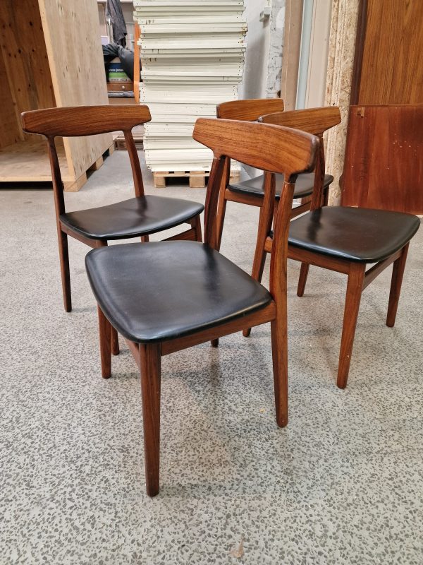 Fire spisestole, massiv palisander