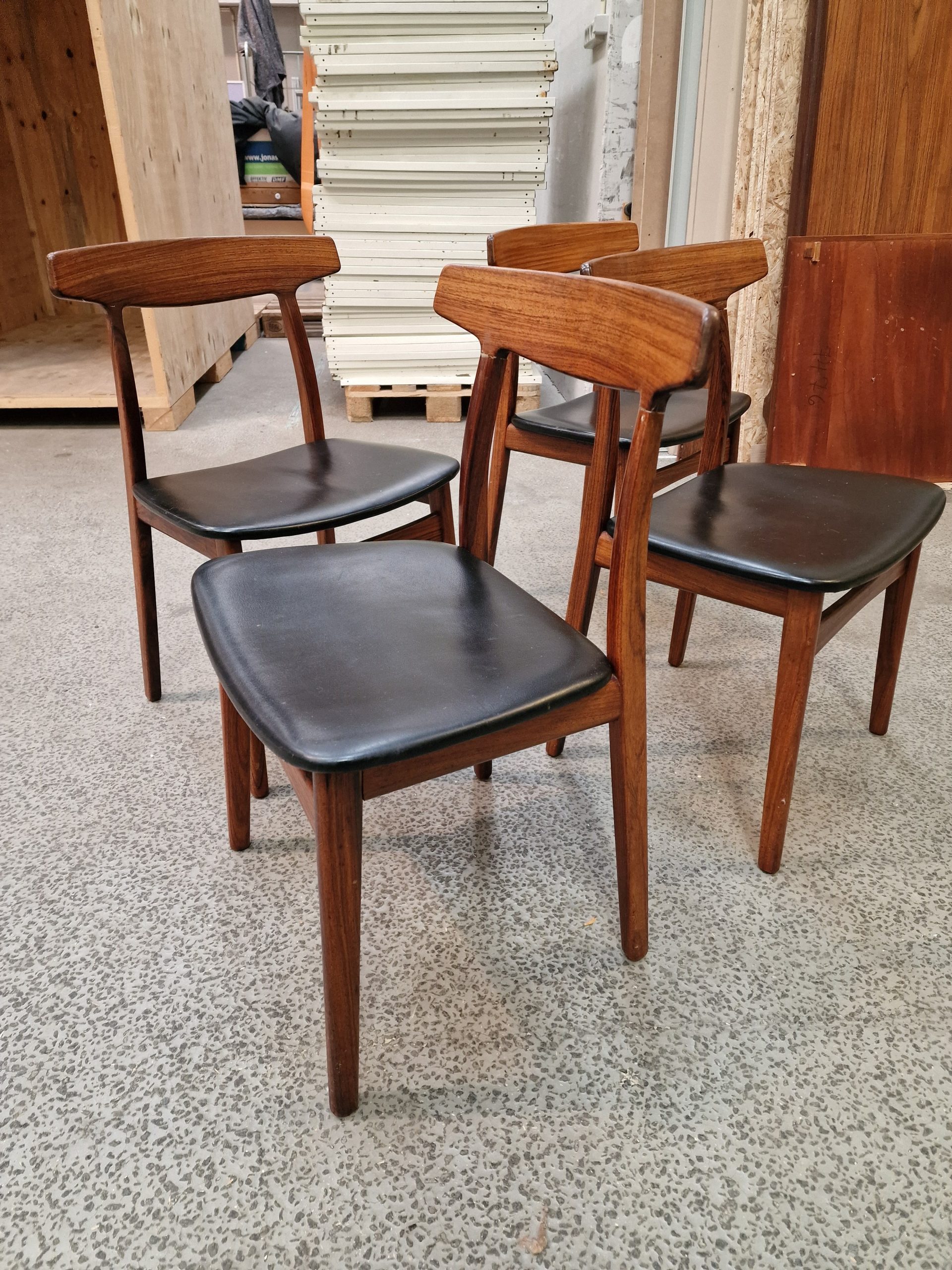 Fire spisestole, massiv palisander - Image 3