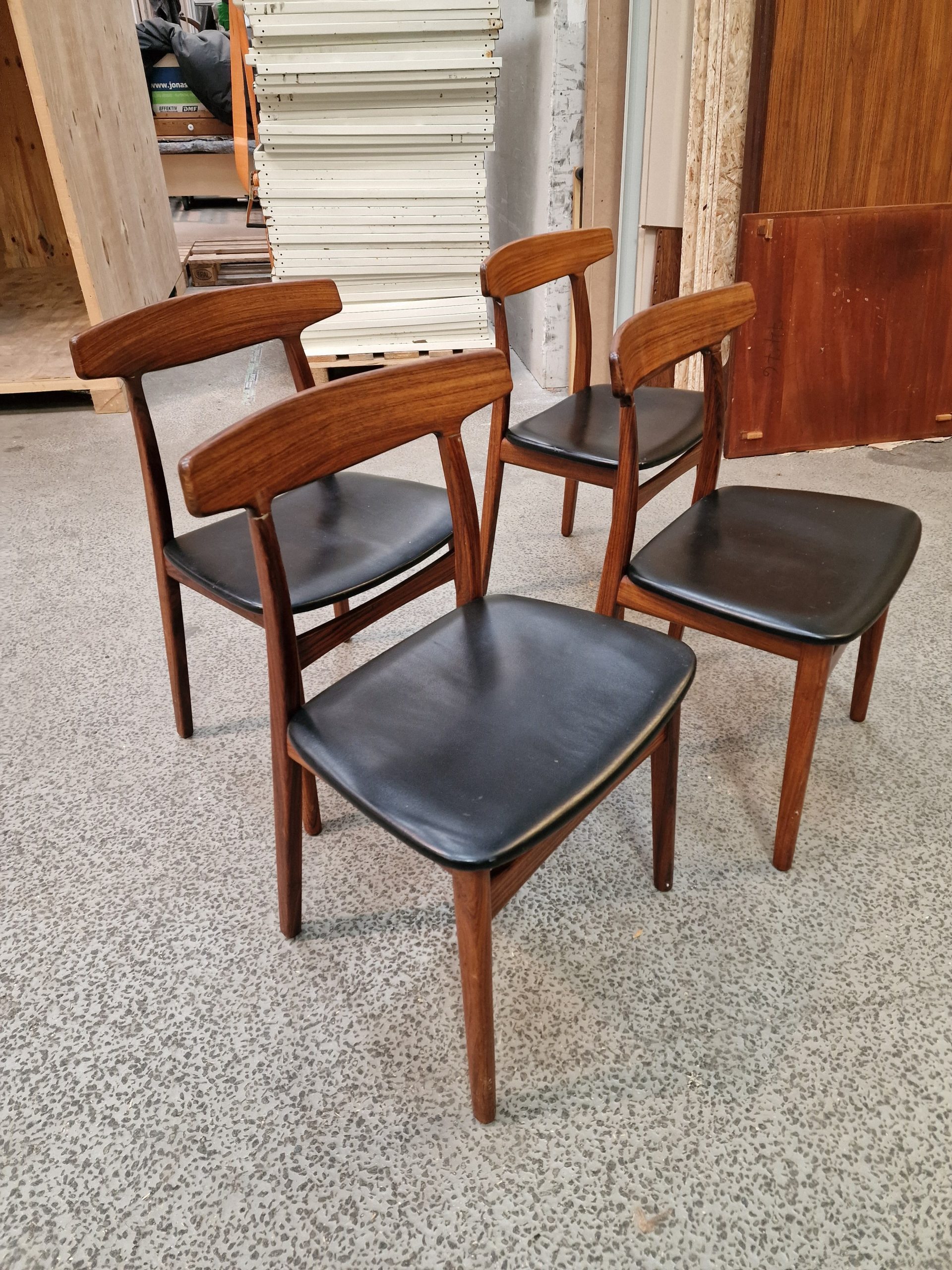 Fire spisestole, massiv palisander - Image 5