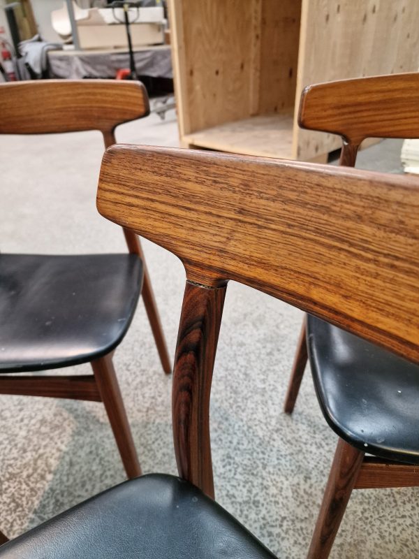 Fire spisestole, massiv palisander