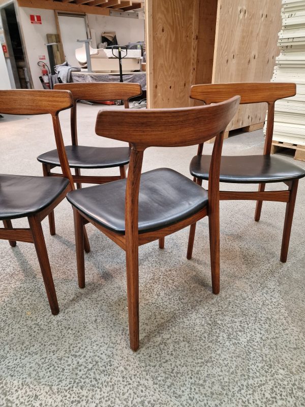 Fire spisestole, massiv palisander