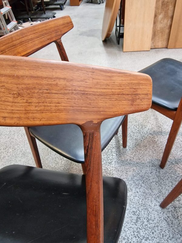 Fire spisestole, massiv palisander