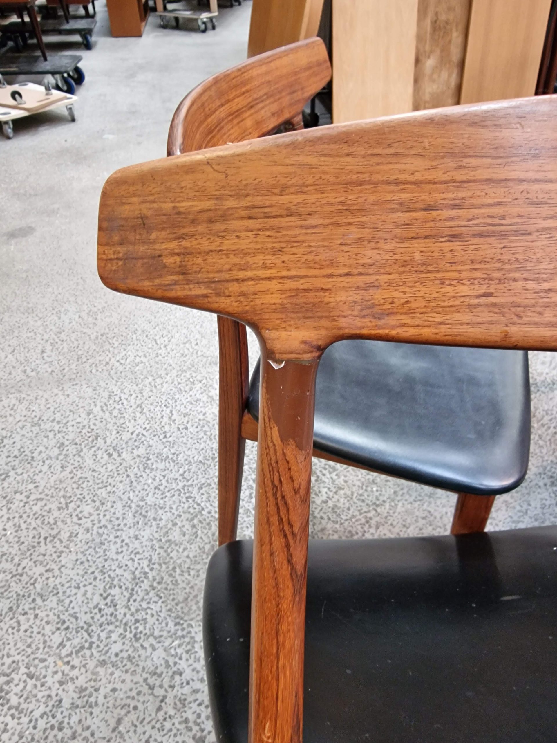 Fire spisestole, massiv palisander - Image 11