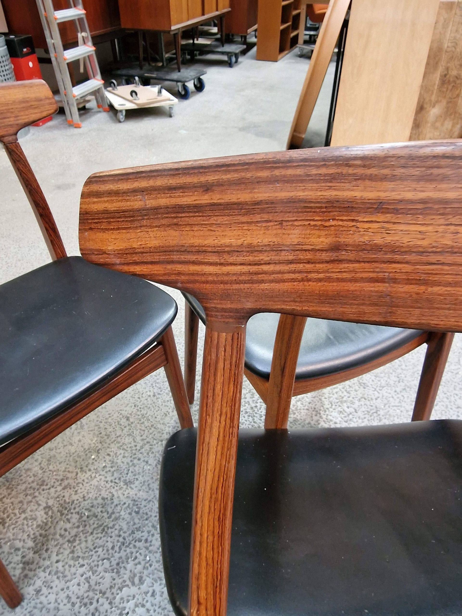 Fire spisestole, massiv palisander - Image 12