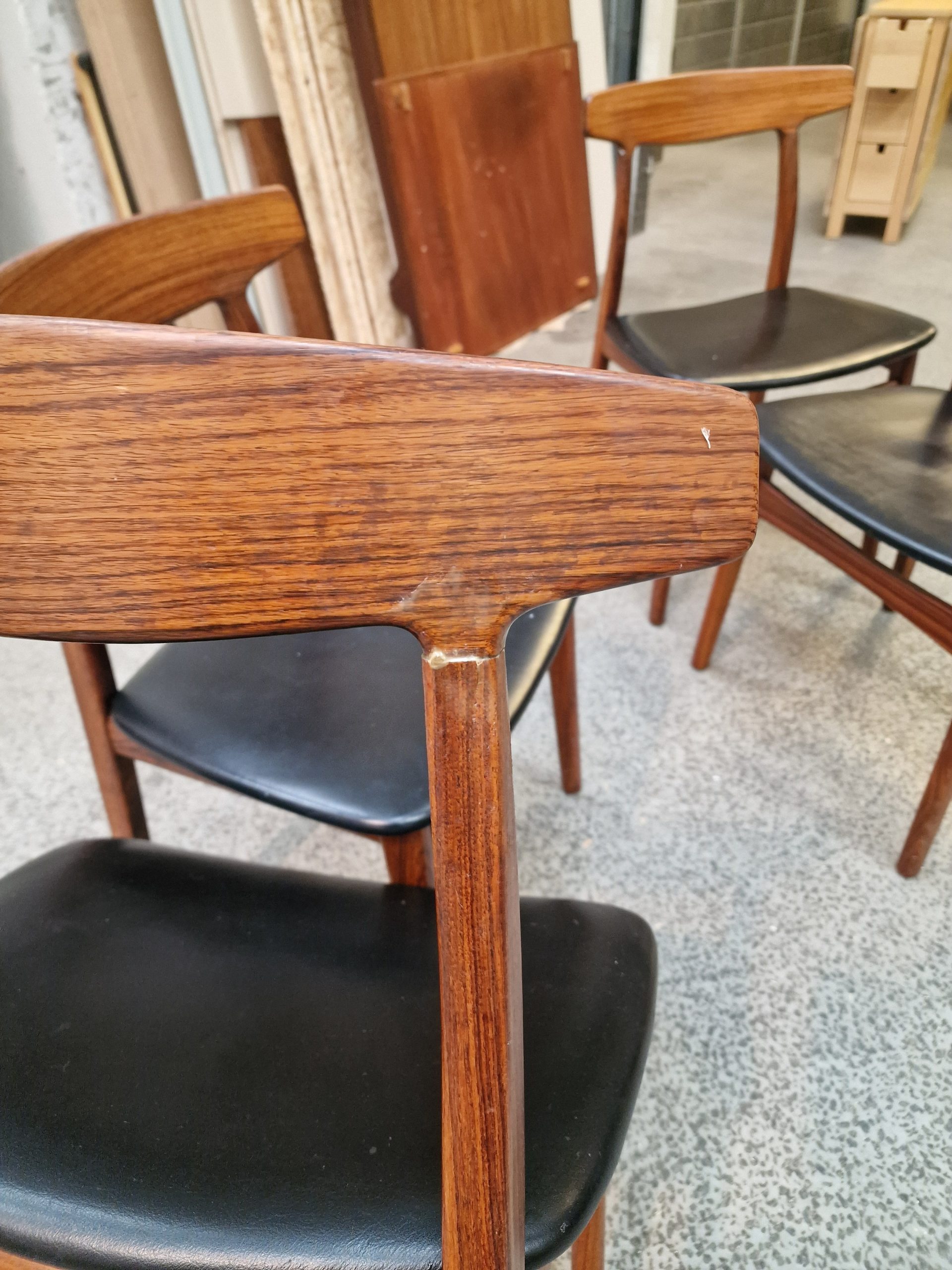 Fire spisestole, massiv palisander - Image 13