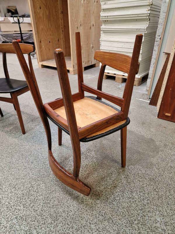 Fire spisestole, massiv palisander