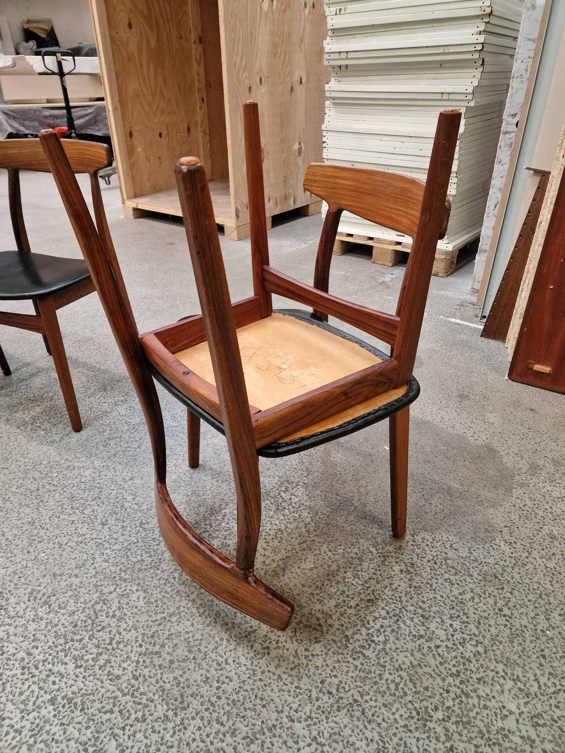 Fire spisestole, massiv palisander - Image 16