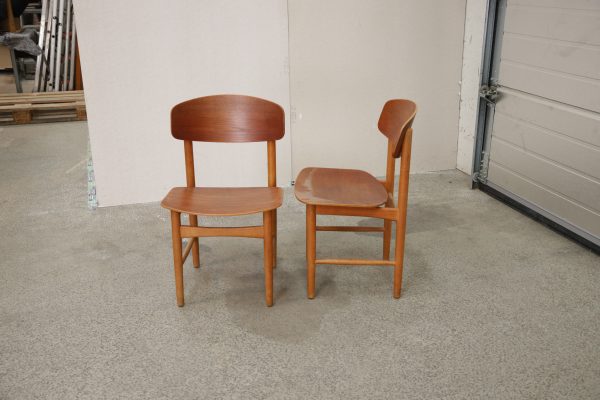 To stole, teak, Børge Mogensen model 122, Søborg Møbelfabrik