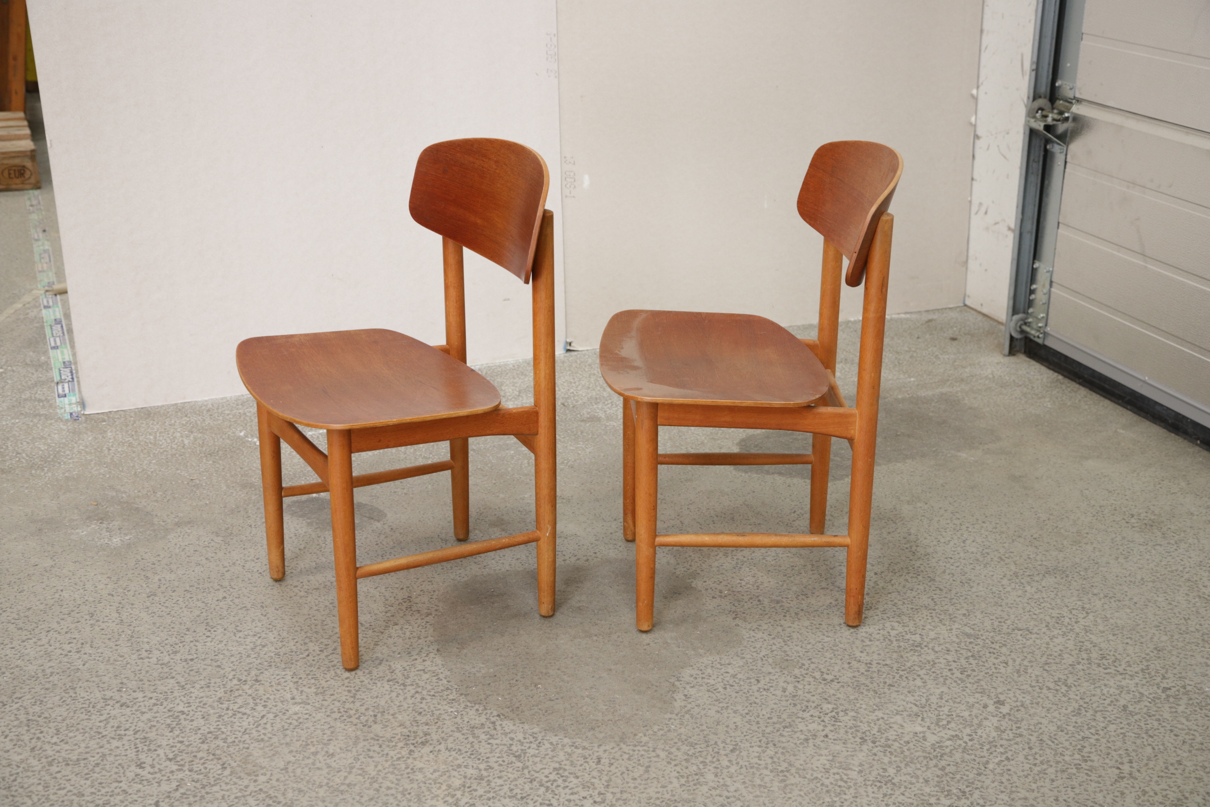 To stole, teak, Børge Mogensen model 122, Søborg Møbelfabrik - Image 2