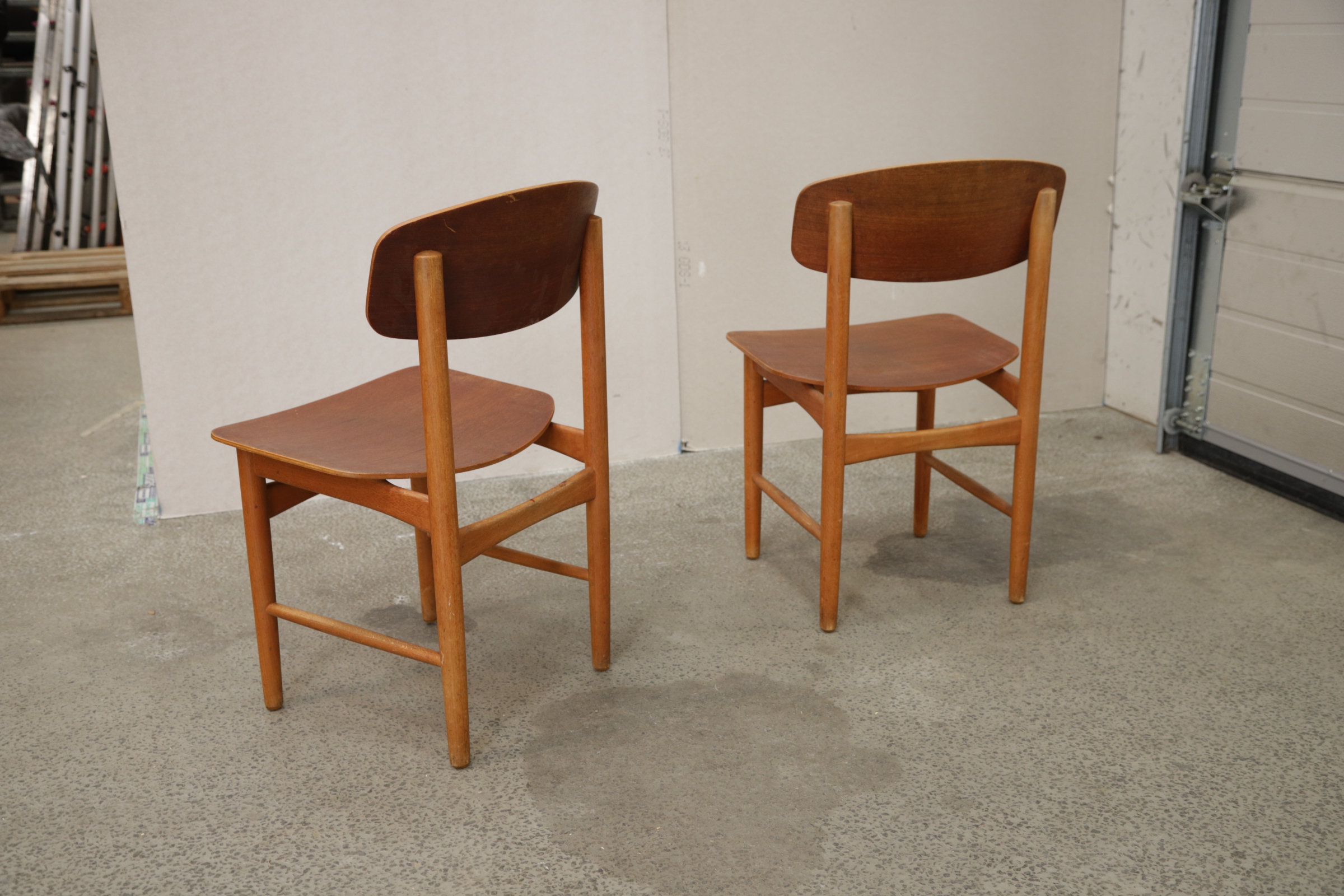 To stole, teak, Børge Mogensen model 122, Søborg Møbelfabrik - Image 3