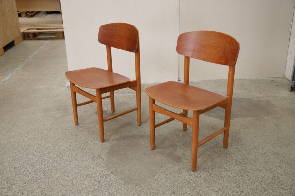 To stole, teak, Børge Mogensen model 122, Søborg Møbelfabrik