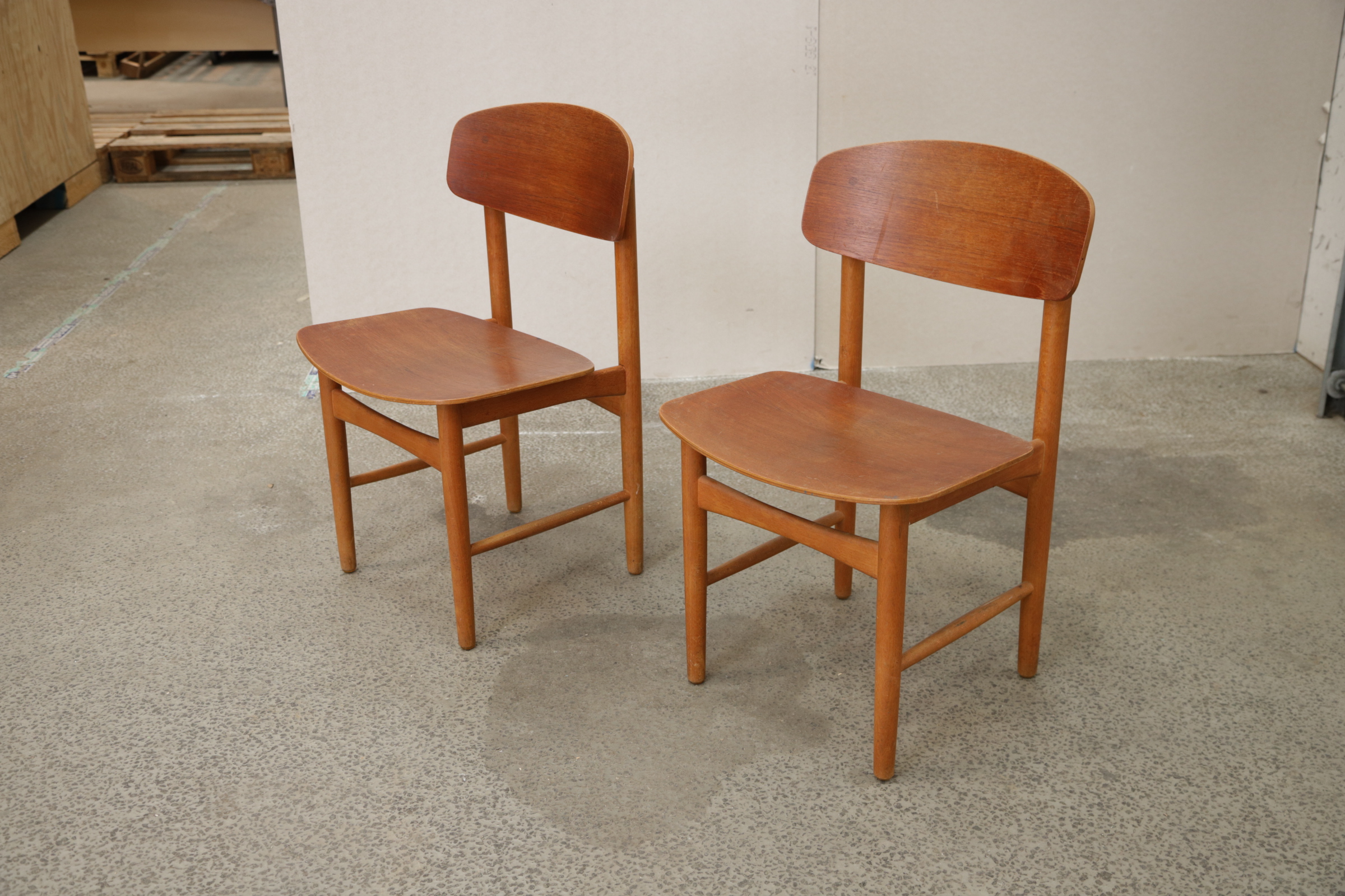 To stole, teak, Børge Mogensen model 122, Søborg Møbelfabrik - Image 4