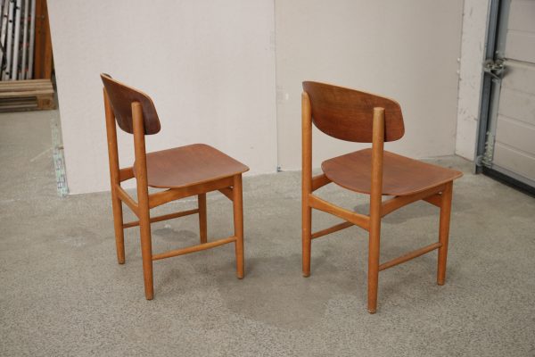 To stole, teak, Børge Mogensen model 122, Søborg Møbelfabrik