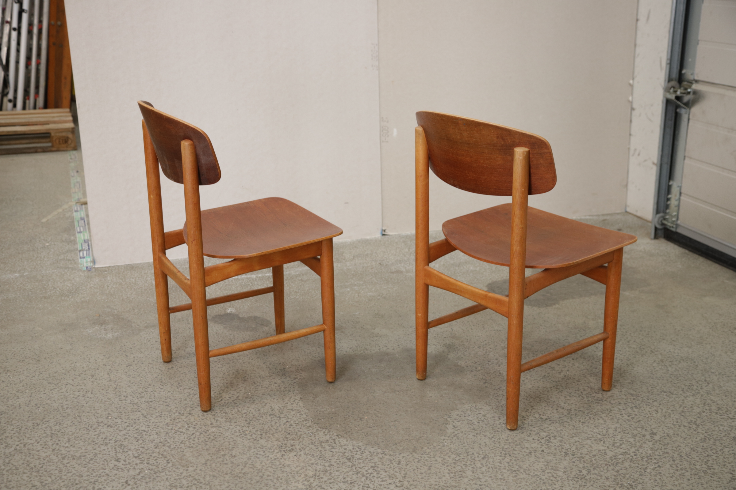 To stole, teak, Børge Mogensen model 122, Søborg Møbelfabrik - Image 6