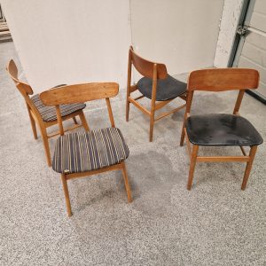 2x2 spisestole, teak og bøg - Image 4