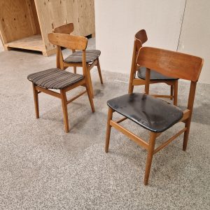 2x2 spisestole, teak og bøg - Image 3