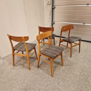 2x2 spisestole, teak og bøg - Image 6