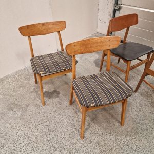 2x2 spisestole, teak og bøg - Image 5