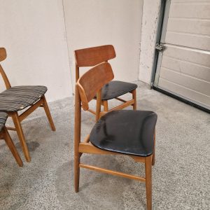 2x2 spisestole, teak og bøg - Image 8