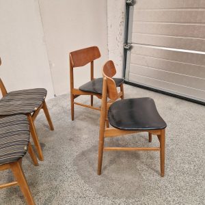 2x2 spisestole, teak og bøg - Image 9