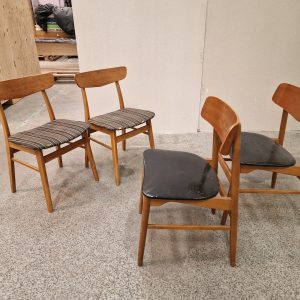 2x2 spisestole, teak og bøg - Image 12