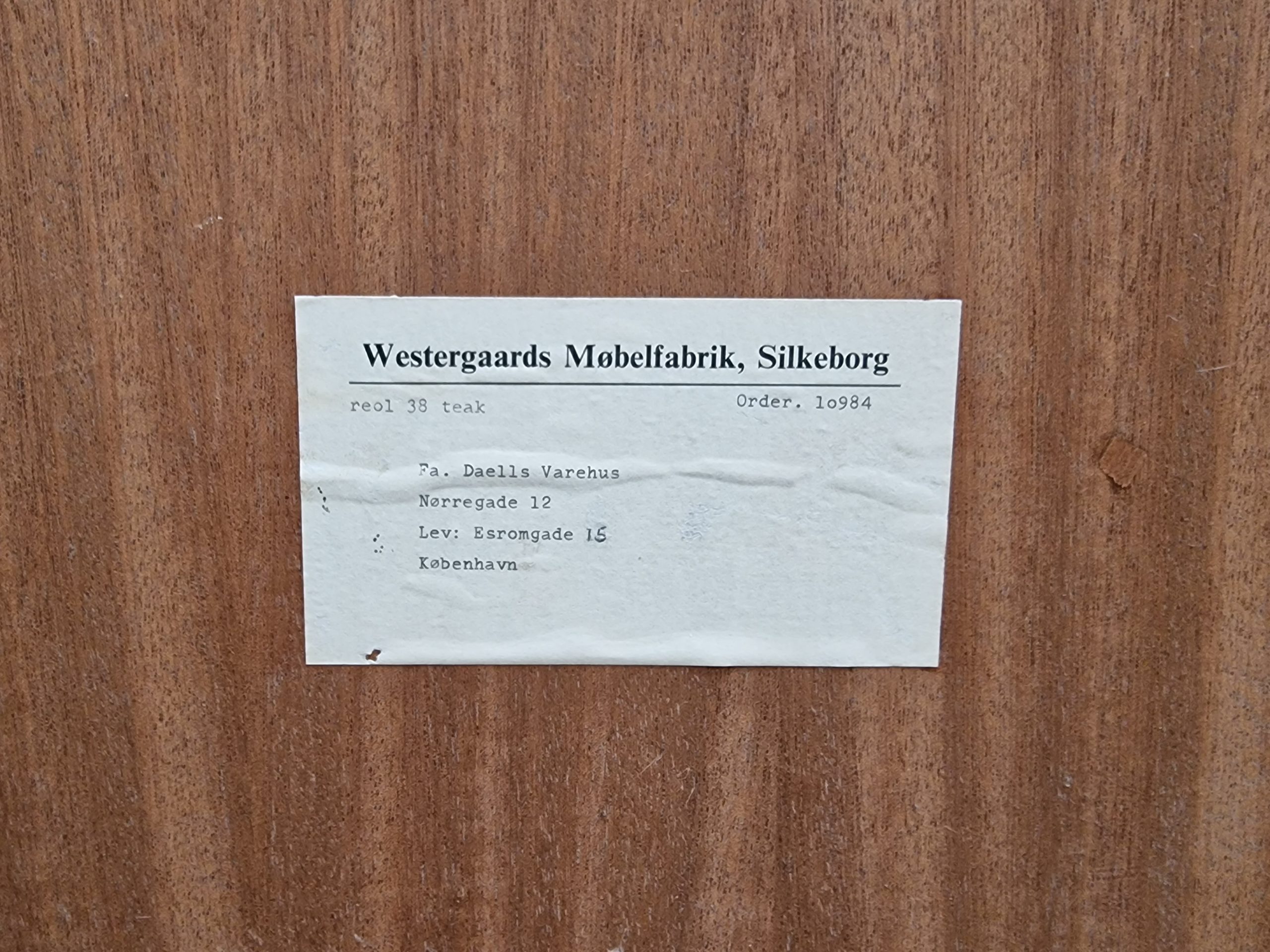 Bogreol-overdel, teak - Image 9