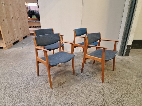 4 stk Henning Kjærnulf armstole af teak model 317/318