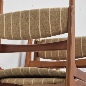 Fire Erik Buch spisestole, teak, til ompolstring - Image 2