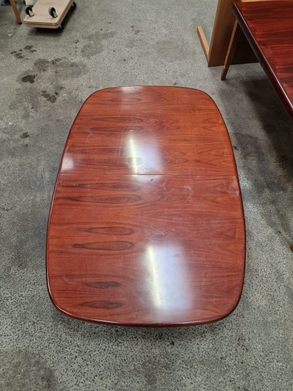 Ovalt spisebord med tillægsplader, palisander, Skovby