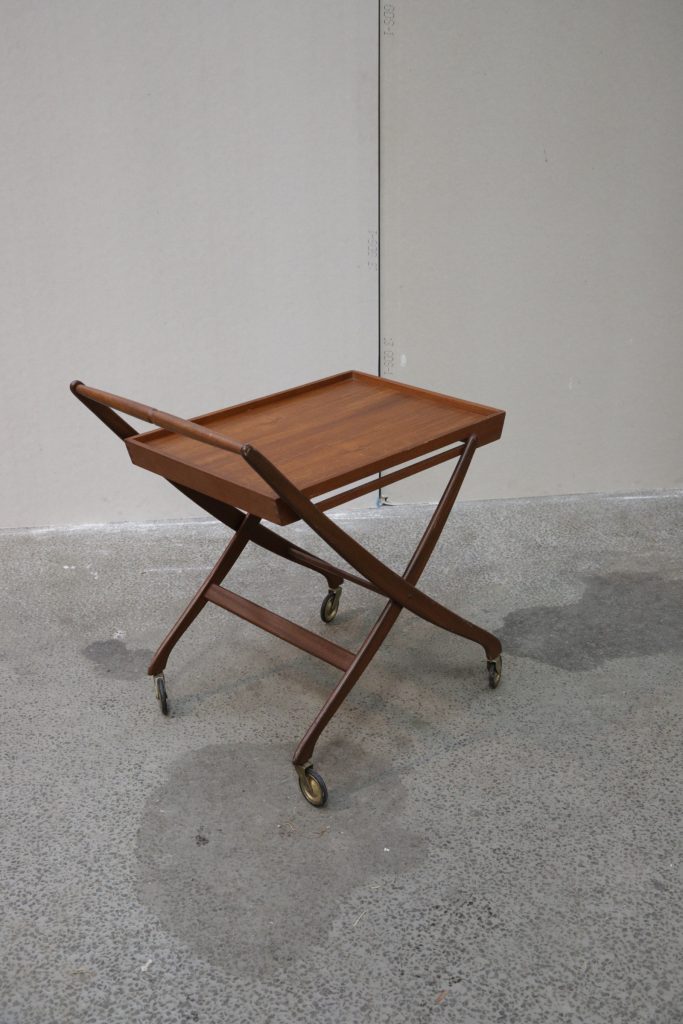 Serveringsbord på hjul, teak