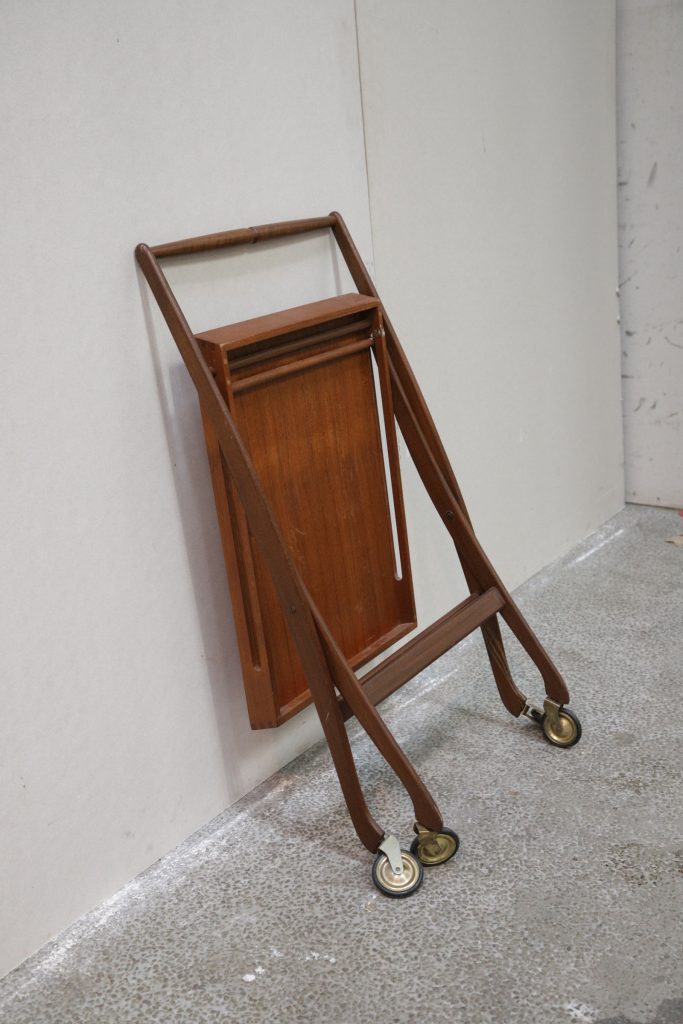 Serveringsbord på hjul, teak