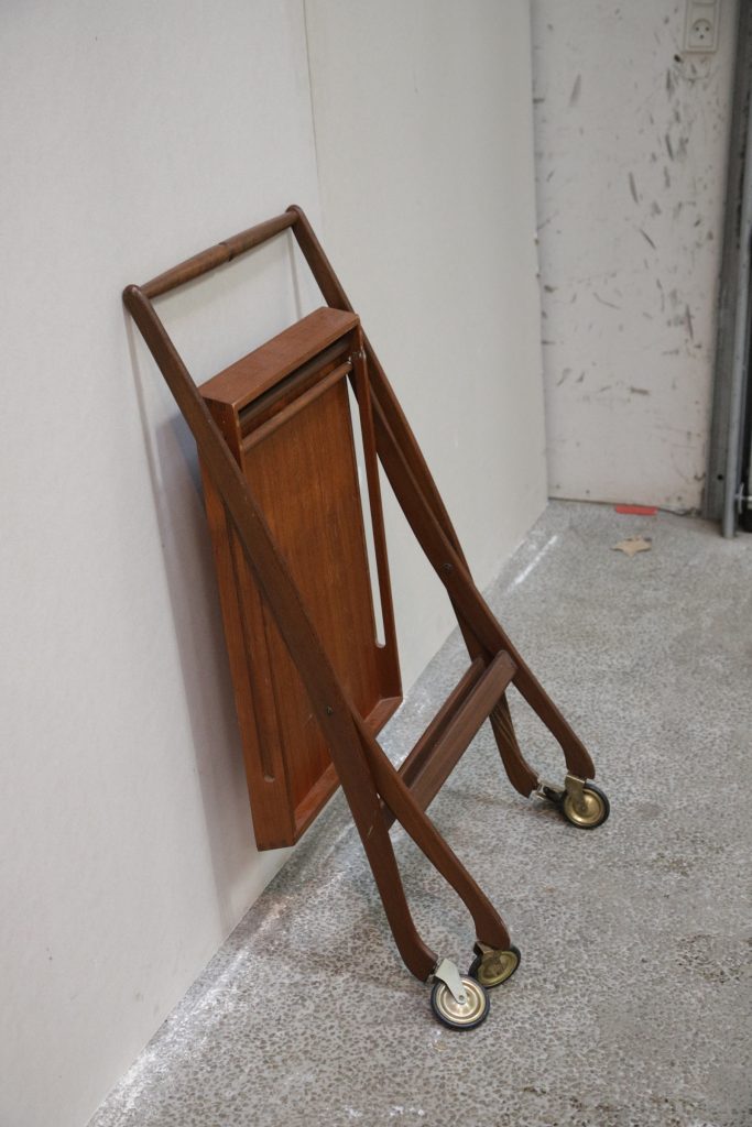 Serveringsbord på hjul, teak