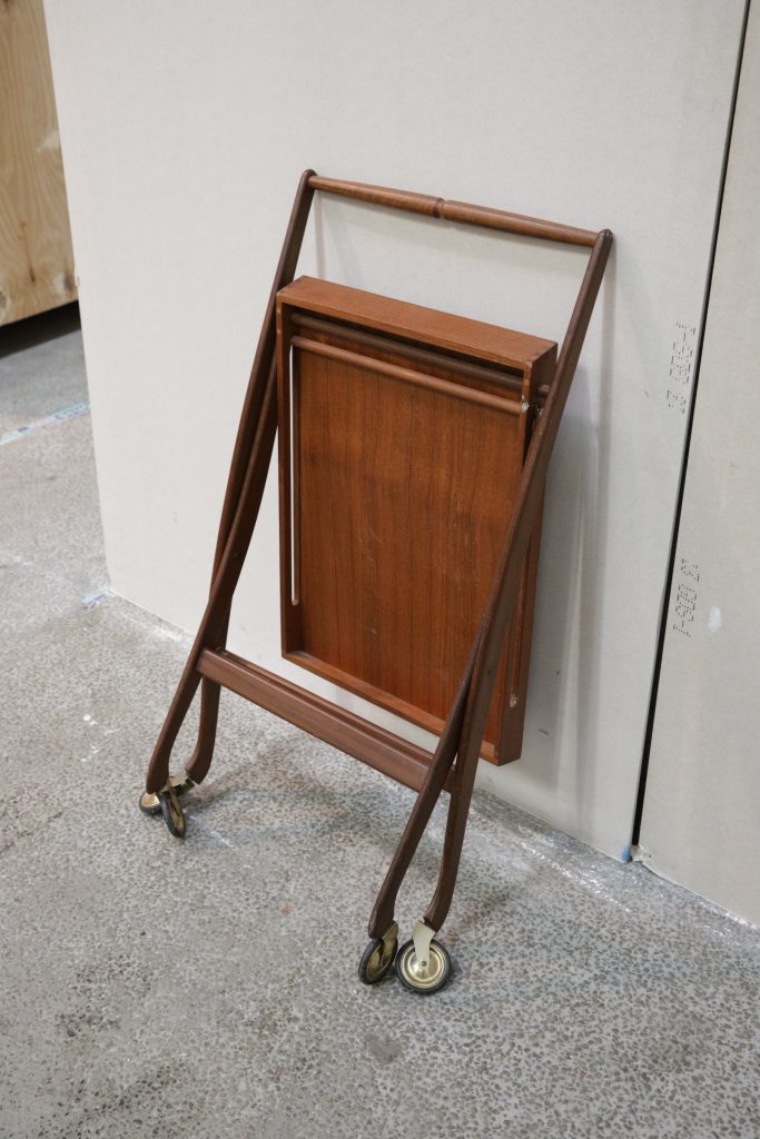 Serveringsbord på hjul, teak