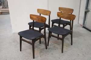 Fire spisestole, palisander, Schiønning & Elgaard