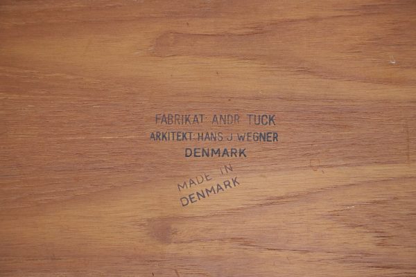 Sybord i massiv teaktræ og egetræ, GETAMA, Hans J. Wegner, model AT33