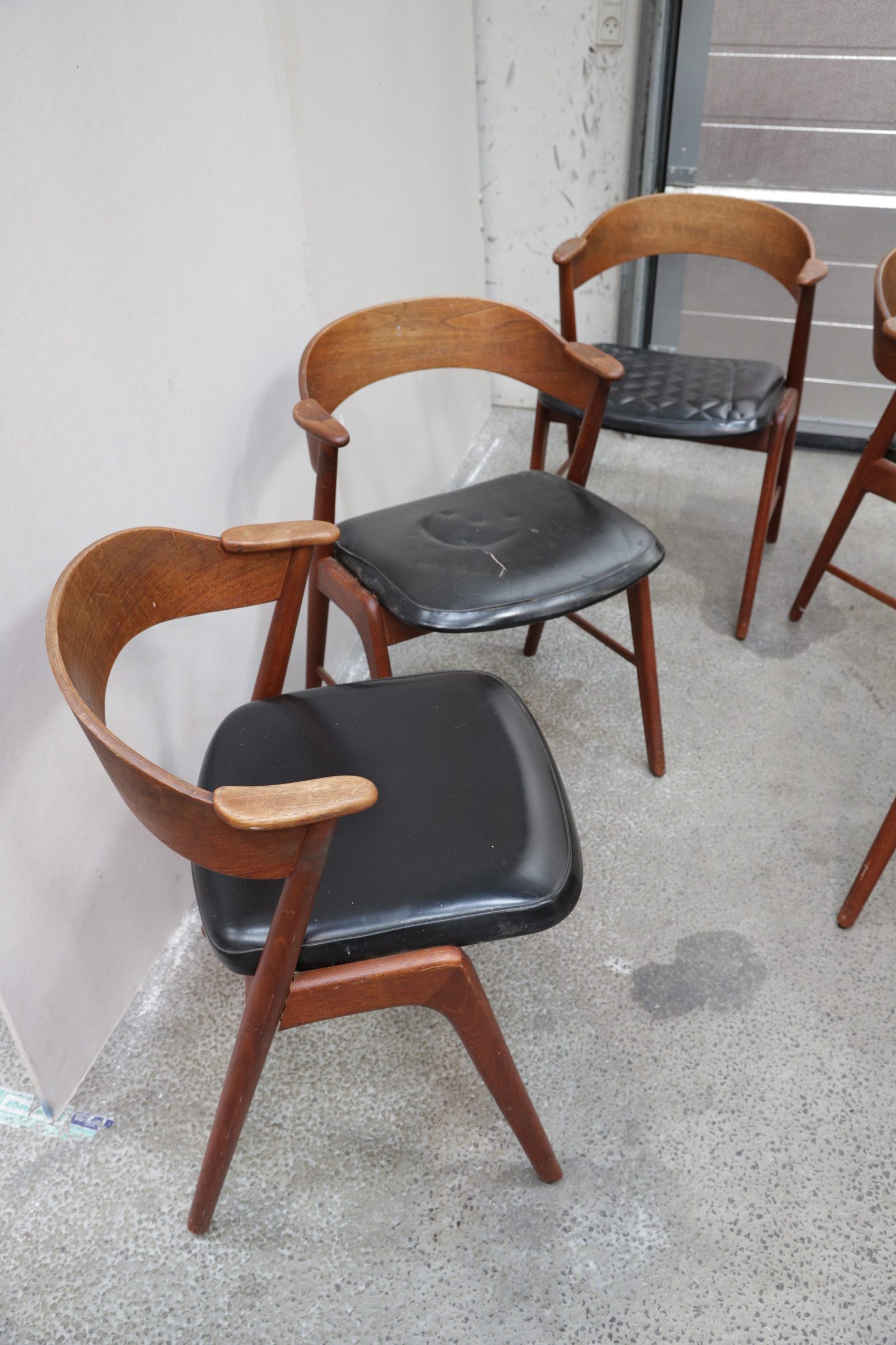 Seks spisestole i teak, Kai Kristiansen model 32 - Image 3