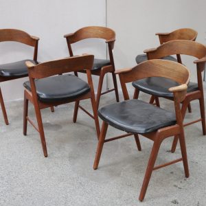 Seks spisestole i teak, Kai Kristiansen model 32 - Image 5