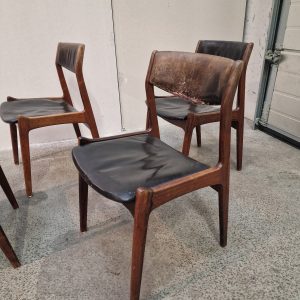 Fem spisestole i massiv palisander