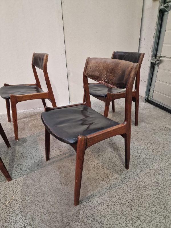 Fem spisestole i massiv palisander