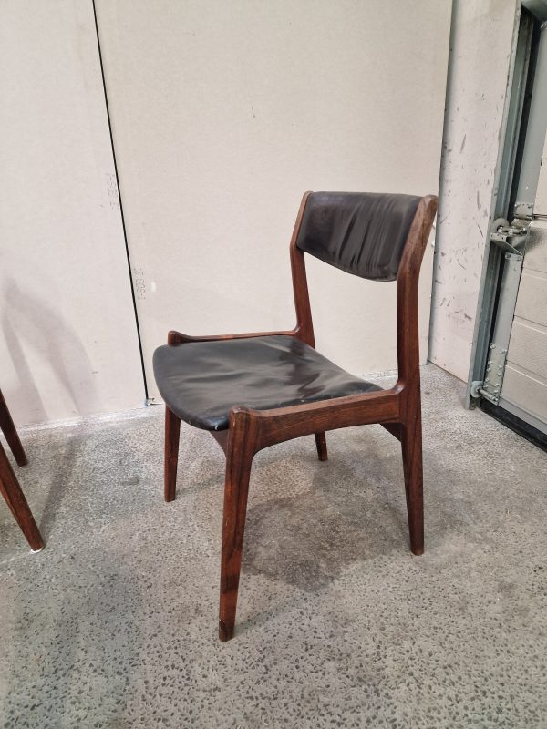 Fem spisestole i massiv palisander