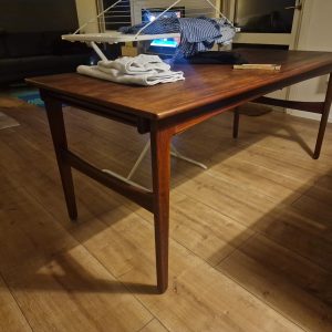 Spisebord med tillægsplader, teak