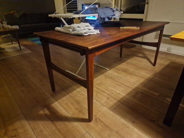 Spisebord med tillægsplader, teak