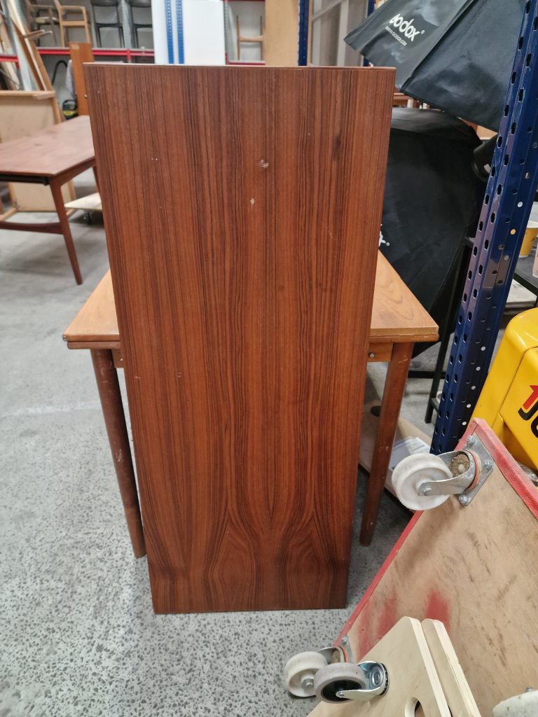 Rundt spisebord med to tillægsplader, Ø120, teak