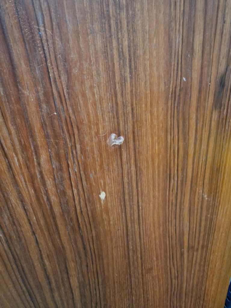 Rundt spisebord med to tillægsplader, Ø120, teak