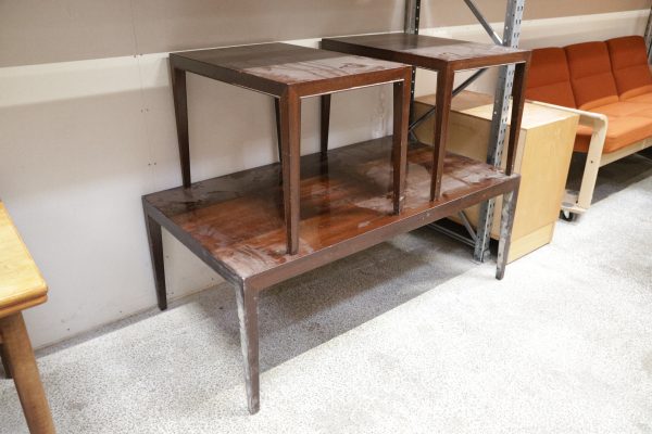 Severin Hansen sofabord og sideborde, lakeret mahogni