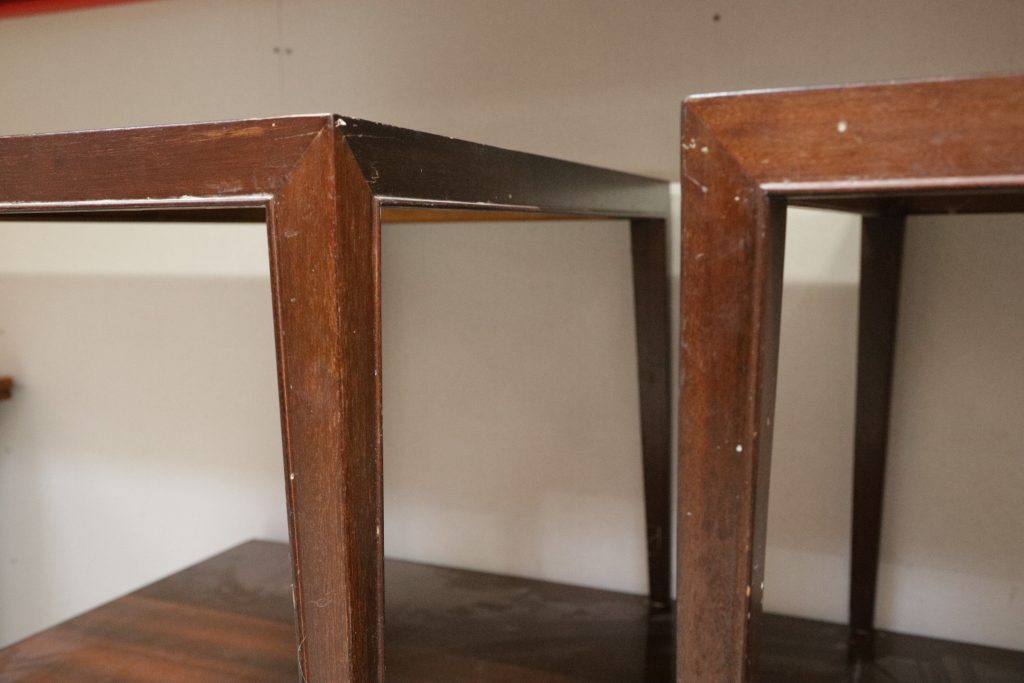 Severin Hansen sofabord og sideborde, lakeret mahogni