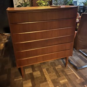 Kommode med seks skuffer, teak
