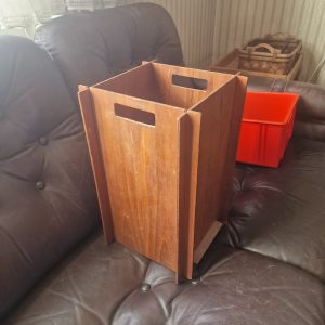 Papirkurv, paraplystativ, teak