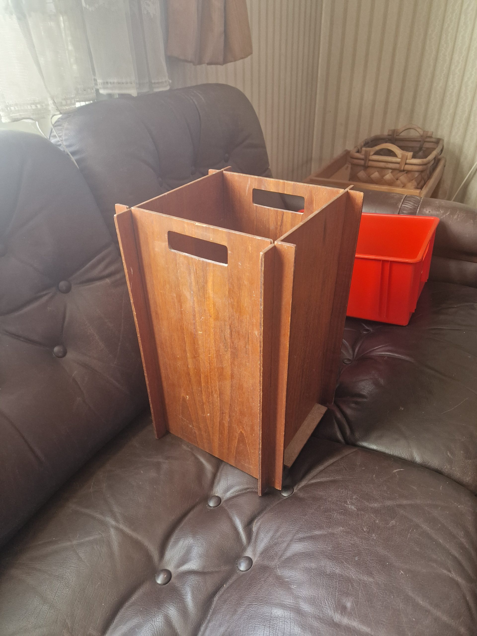 Papirkurv, paraplystativ, teak