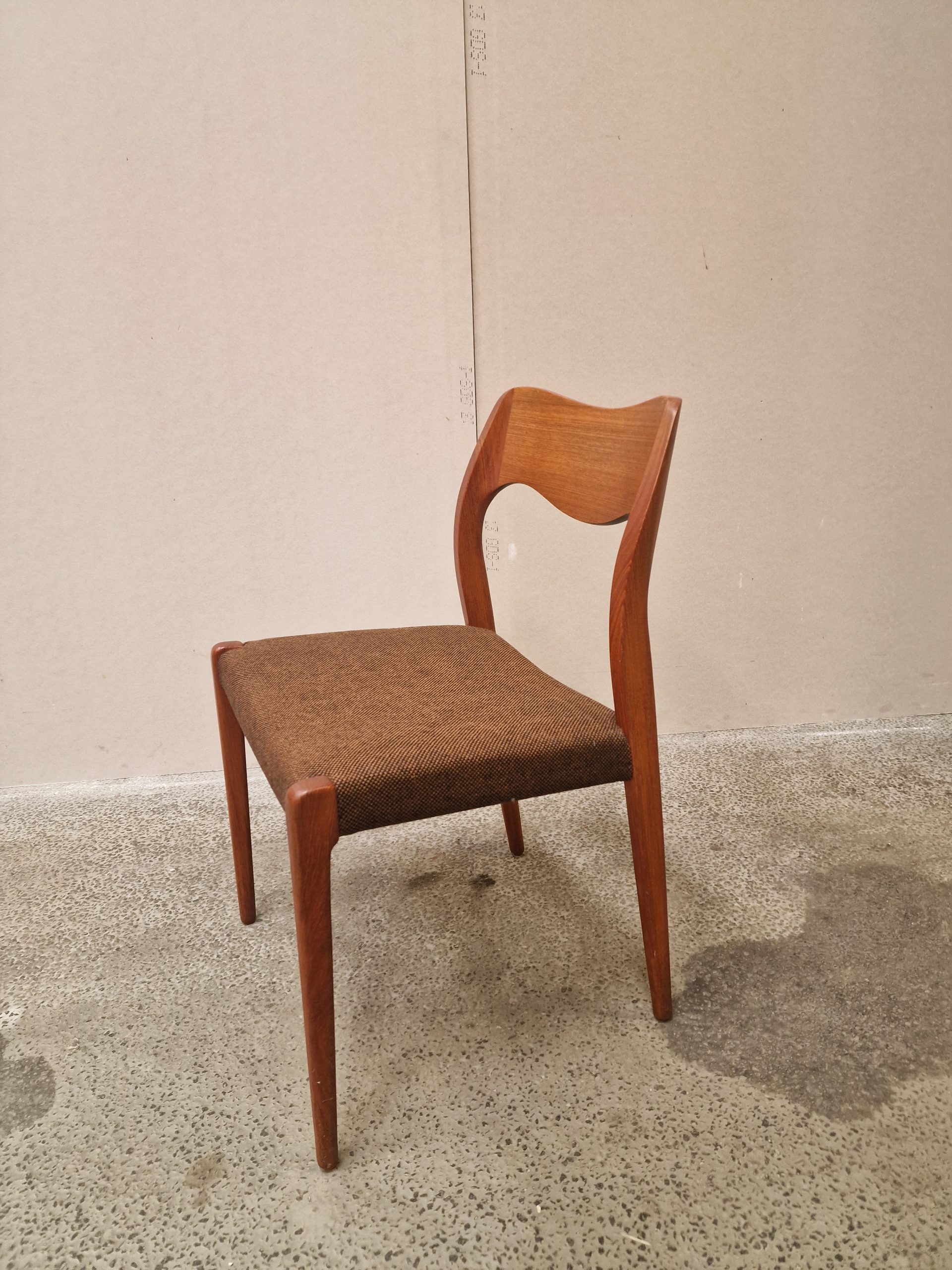 Spisestol i massiv teak, N.O. Møller model 71